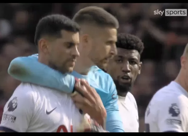 Spurs manager Postecoglou downplays Romero's altercation with Royal during loss to Liverpool.