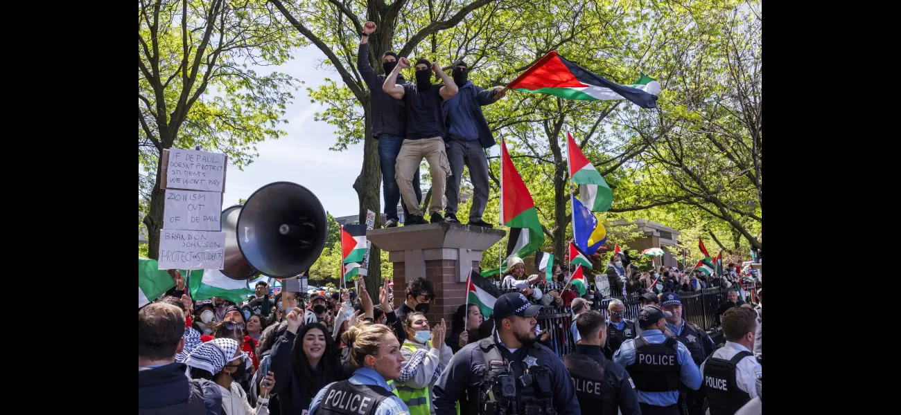 DePaul pro-Palestine camp and counterprotesters clash in escalating tensions.