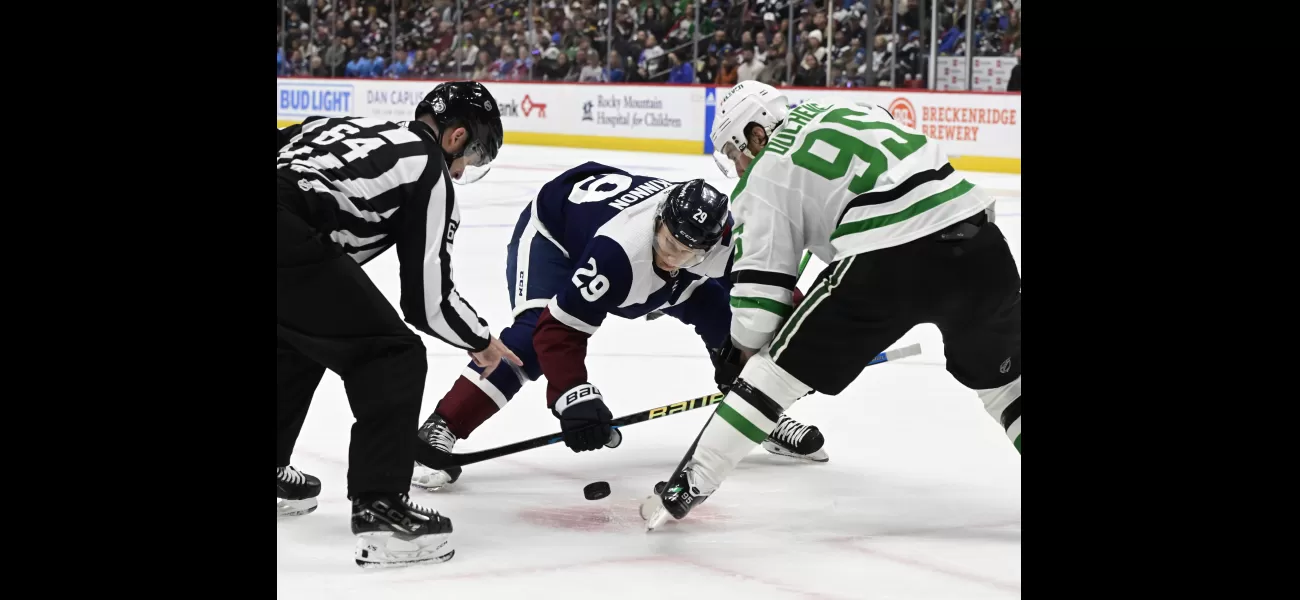 Schedule for the Avalanche vs. Stars playoff series including game times and TV channels.