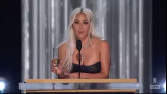 Kim Kardashian was mocked while attempting to make jokes about a famous comedian.