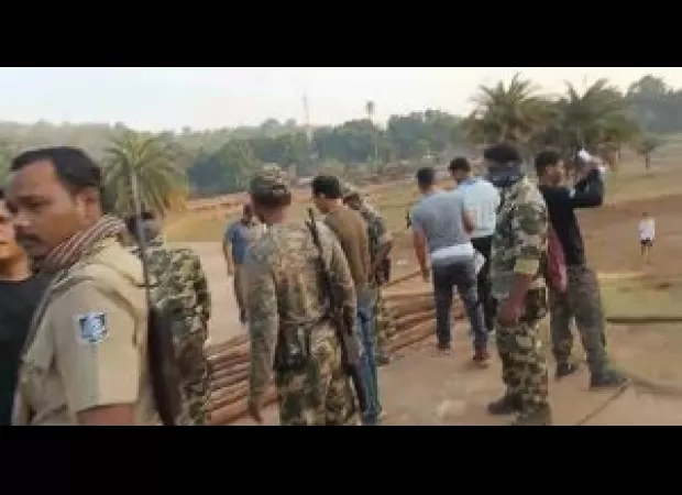 Police and residents fight during operation to combat drug use.