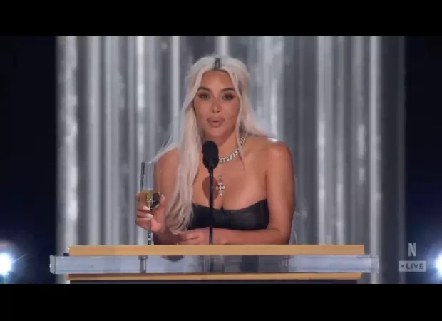 Kim Kardashian was mocked while attempting to make jokes about a famous comedian.