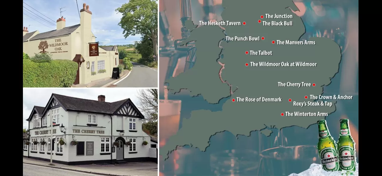 UK map reveals locations where Heineken pubs will be opening again in 2021.