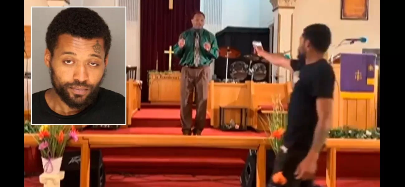 Deacon stops gunman from shooting pastor during sermon.