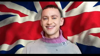 Olly Alexander, Eurovision performer, expresses his mixed feelings towards the Union Jack flag.