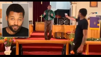 Deacon stops gunman from shooting pastor during sermon.