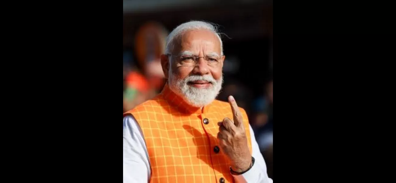 PM Modi casts his vote in Ahmedabad during Lok Sabha elections.