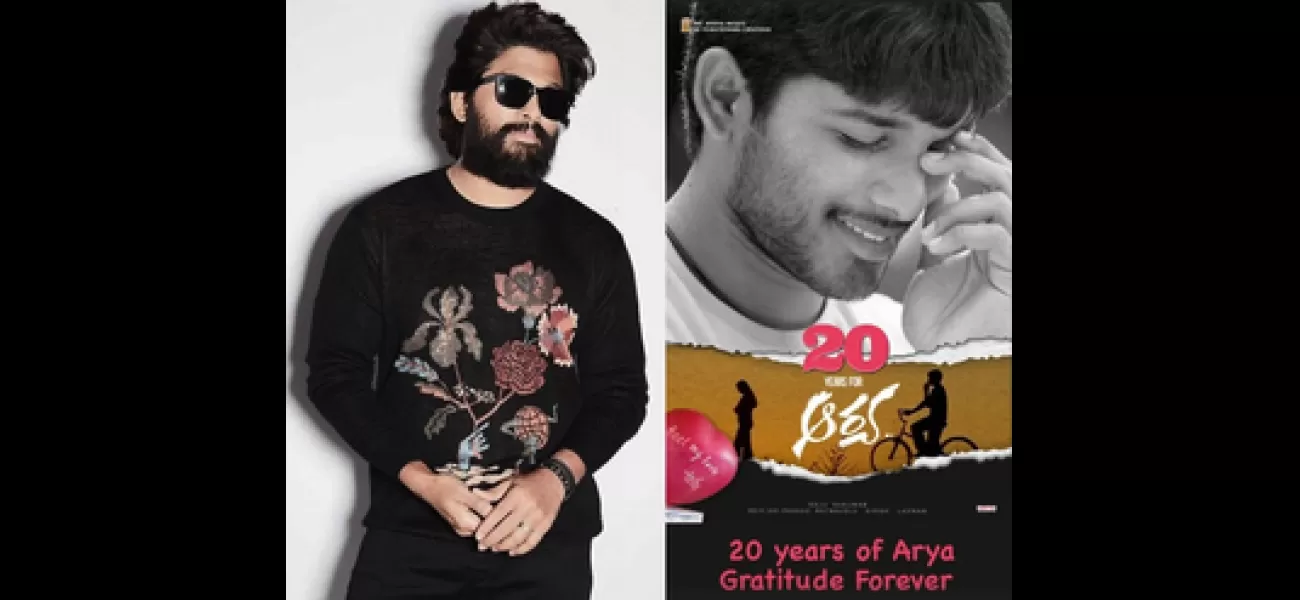 Celebrating 20 years of 'Arya', Allu Arjun reflects on how the film transformed his life.