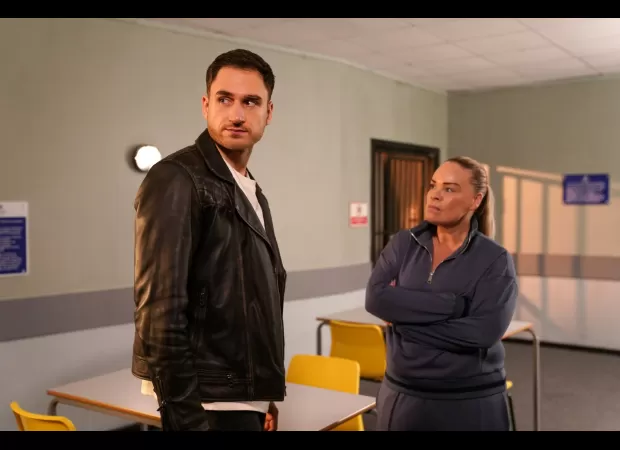 Grace is surprised when Freddie shows up with a visitor from her past on Hollyoaks.