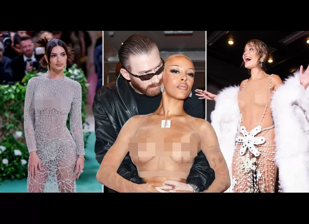 Celebrities like Doja Cat and Rita Ora caused a stir at the Met Gala with their daring and revealing outfits.