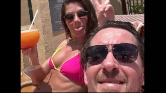 Real life soap couple enjoys sunny vacation for special birthday