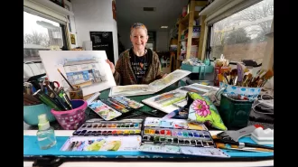 Amanda Hayler found solace in creating art as a way to escape from the harsh reality of her cancer diagnosis.