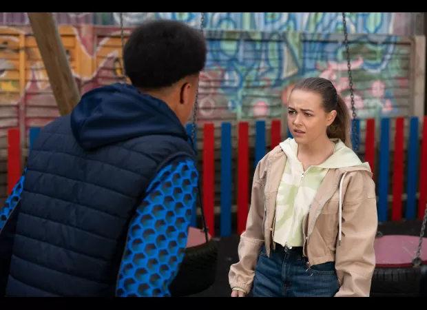 Young character in popular British soap opera EastEnders is about to have her first sexual experience, but faces a potential danger.