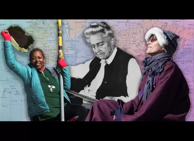 An unexpected explorer who traveled through Iran wearing a classic Burberry coat.