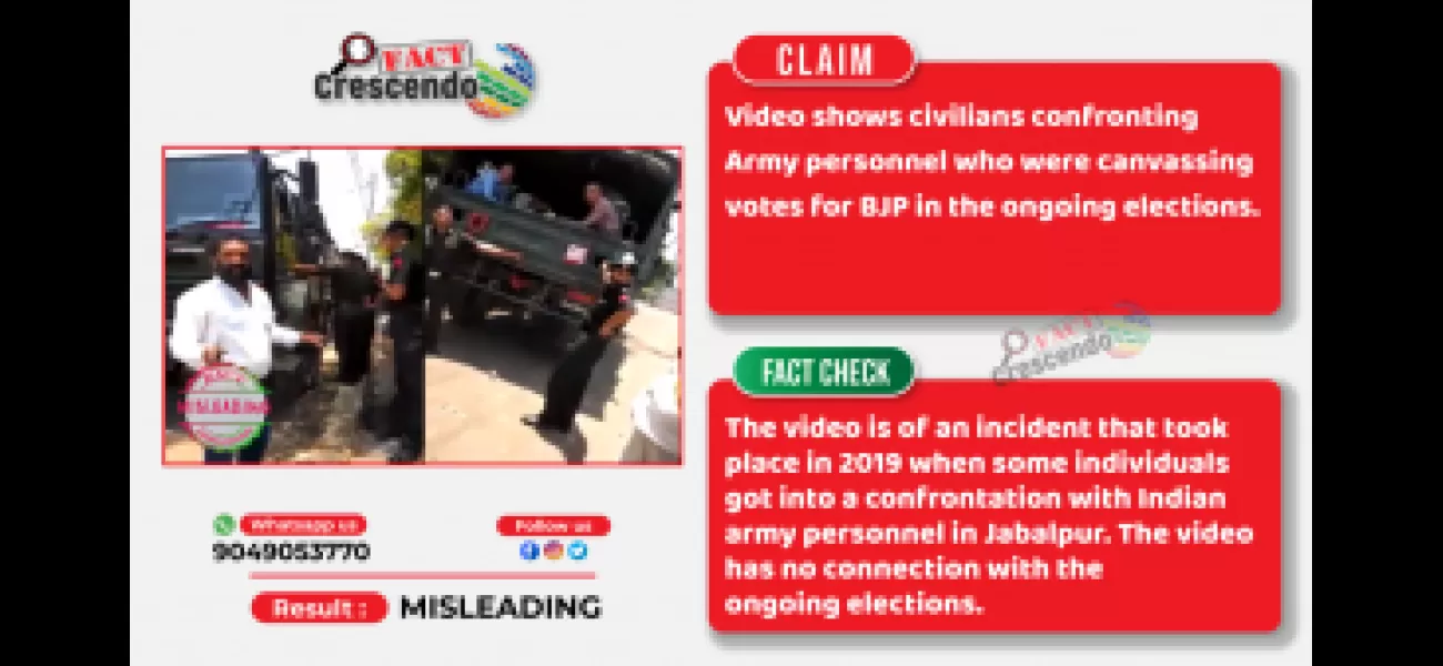 Video from 2019 of Indian soldiers incorrectly claimed as them campaigning for BJP in current elections.