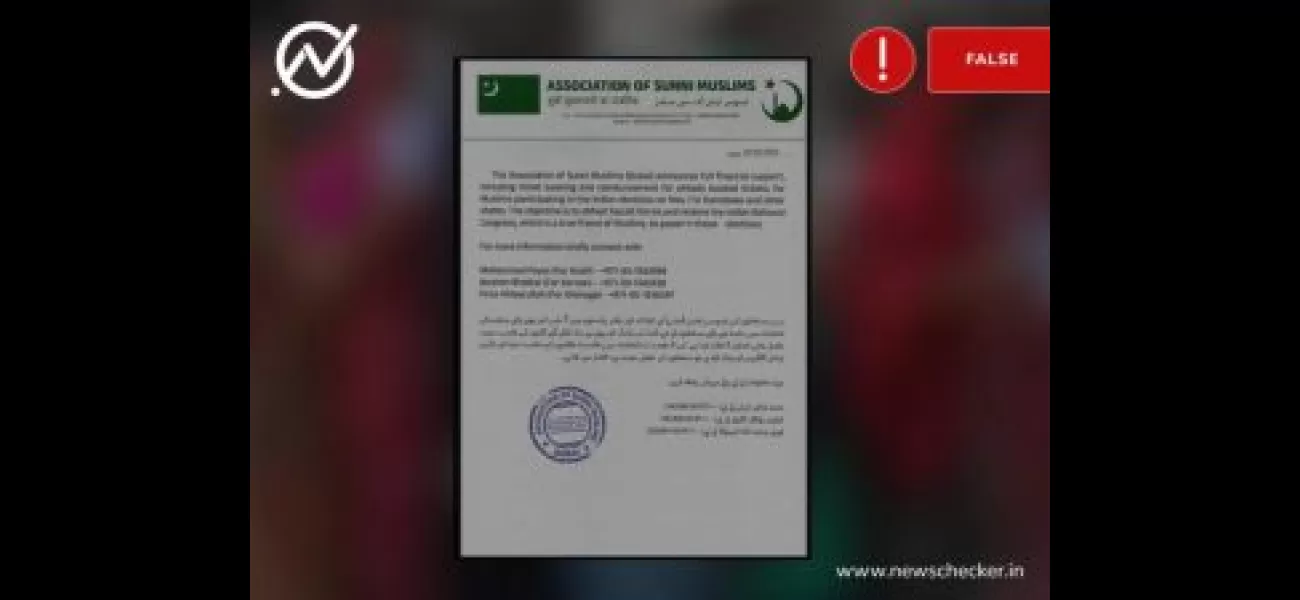 False notice offers money to Muslims going to India to vote against 'fascist groups'
