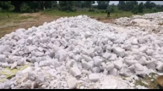 Large amounts of quartz stone are being mined illegally in Subarnapur district.