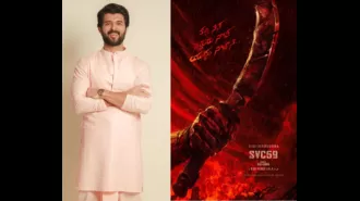 Actor Vijay Deverakonda reveals the intense first-look poster for his upcoming film 'SVC59' on his 35th birthday.