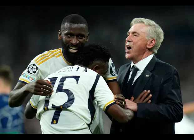 Rudiger's priceless response to being swarmed by Real Madrid supporters following Bayern Munich win.