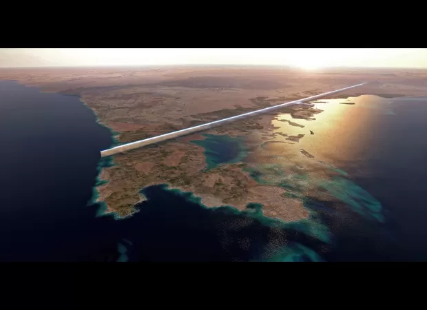 Discover the dark side of The Line megacity, with a whopping £400 billion in funding.