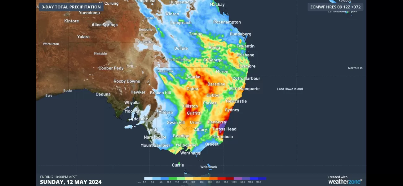 When will the rain in New South Wales end?