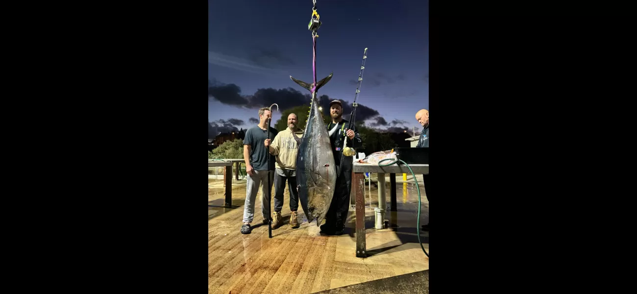 A huge 165kg tuna was caught near Victoria's coast.