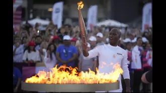 The Olympic Torch begins an 11-week journey, marking the start of the countdown.