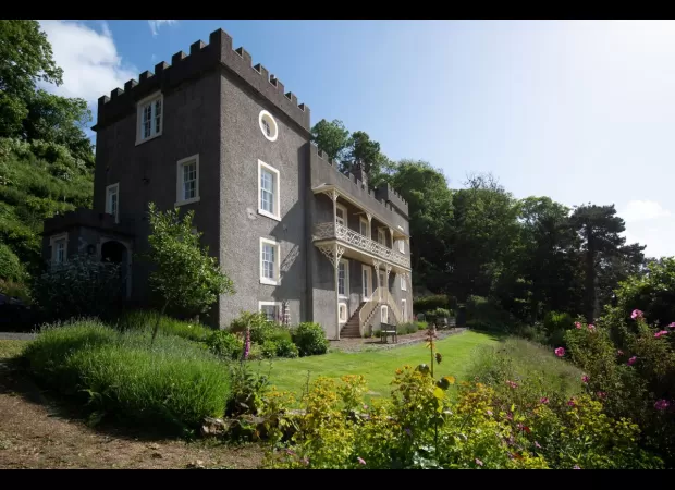 19th century castle overlooking River Tweed for sale