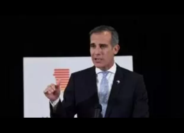 LA mayor Garcetti ignores worries about democratic state in India.