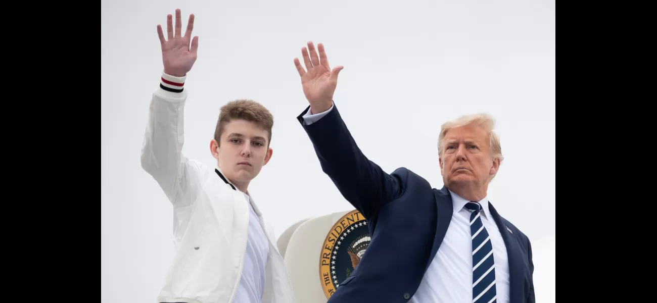 Donald Trump finds it amusing that his son Barron is interested in politics and is also taller than average.