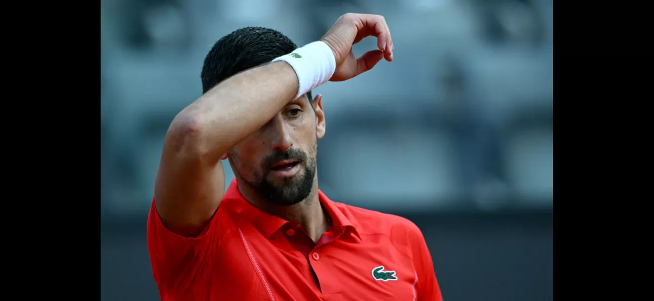 Tennis star Djokovic knocked down by water bottle while signing autographs during Italian Open.