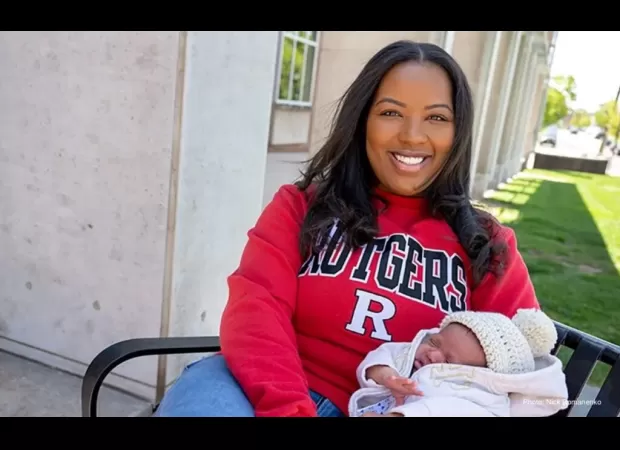 A Rutgers PhD student will be double celebrating on Mother's Day with a newborn and graduation.
