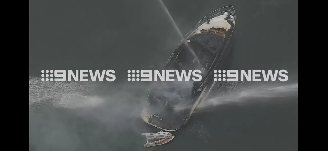 Sydney firefighters respond to burning yacht at marina.