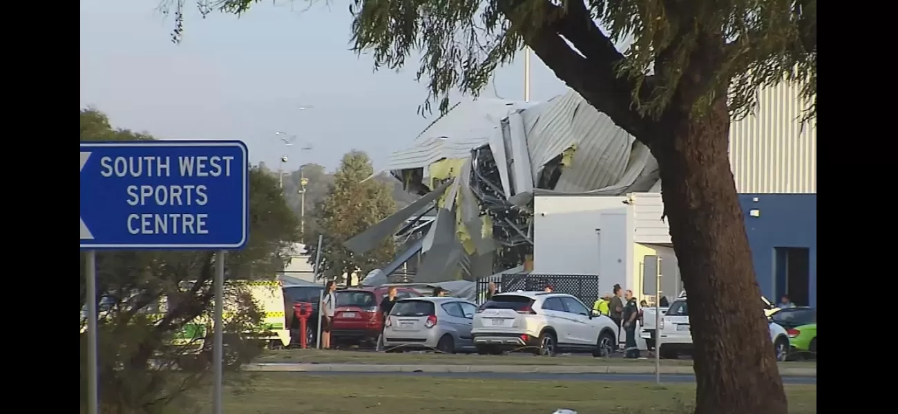 A tornado destroyed roofs of homes and a recreation center in southern Perth.