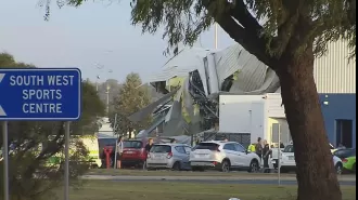 A tornado destroyed roofs of homes and a recreation center in southern Perth.
