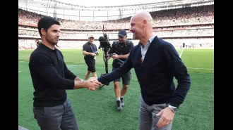 Arteta comments on the potential hiring of Erik ten Hag as Manchester United's manager.