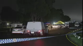 Police are searching for a suspect after a man was fatally stabbed at a park in Queensland.