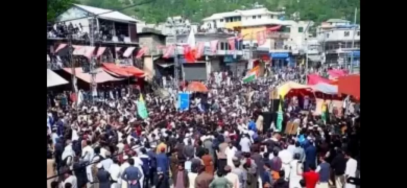 A police officer died and more than 100 people were hurt in a protest in PoK.