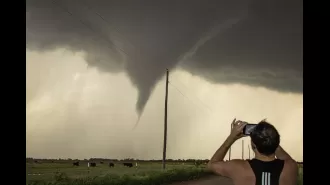 A person from Queensland becomes an experienced storm chaser in the United States.