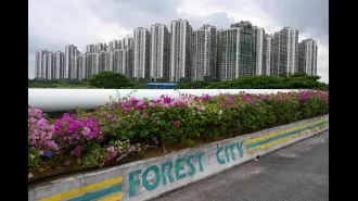 Explore a deserted city with empty skyscrapers worth billions of pounds.