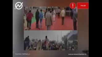Outdated footage used to falsely allege vandalism at Haryana CM Nayab Singh Saini's event.