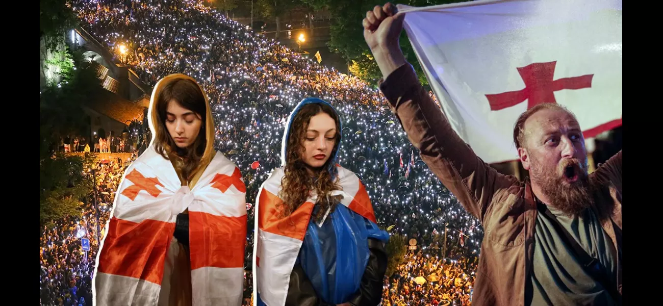 Why did so many protesters gather in Georgia's streets last night?