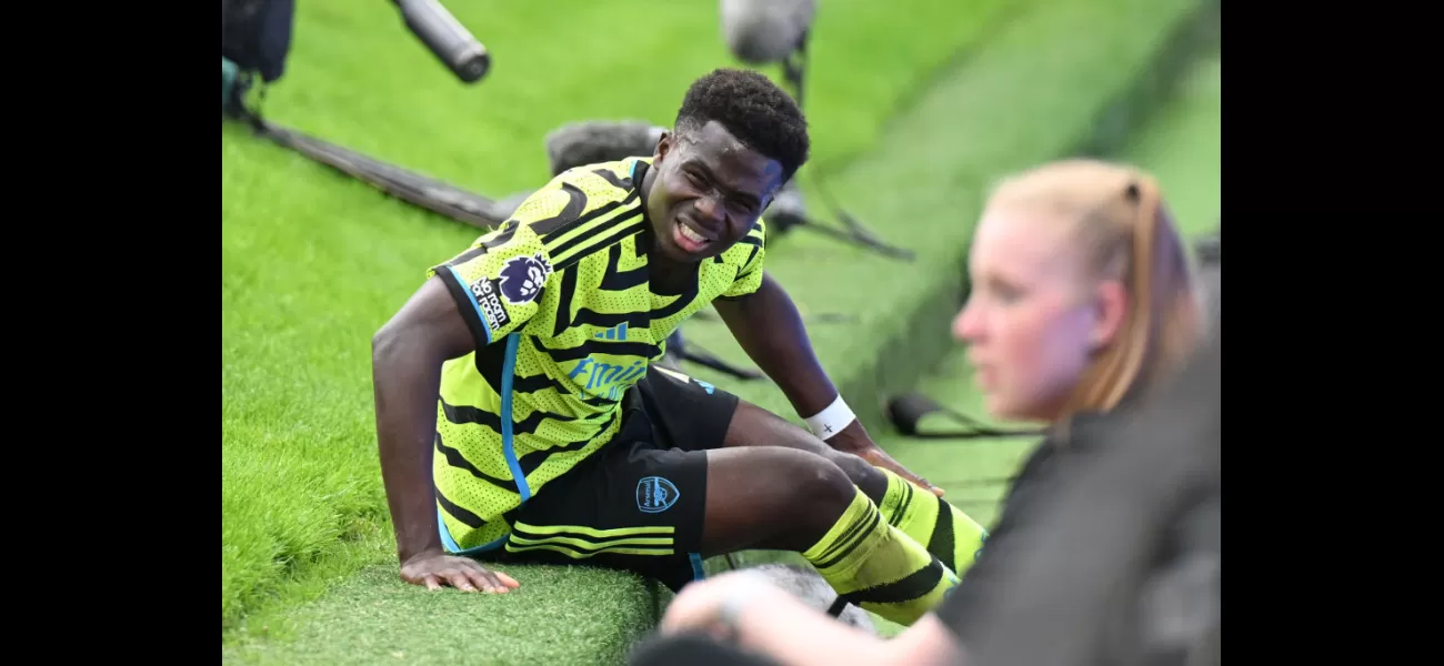 Arteta reassures fans that Saka's injury is not serious after he had to be substituted during the match against Manchester United.