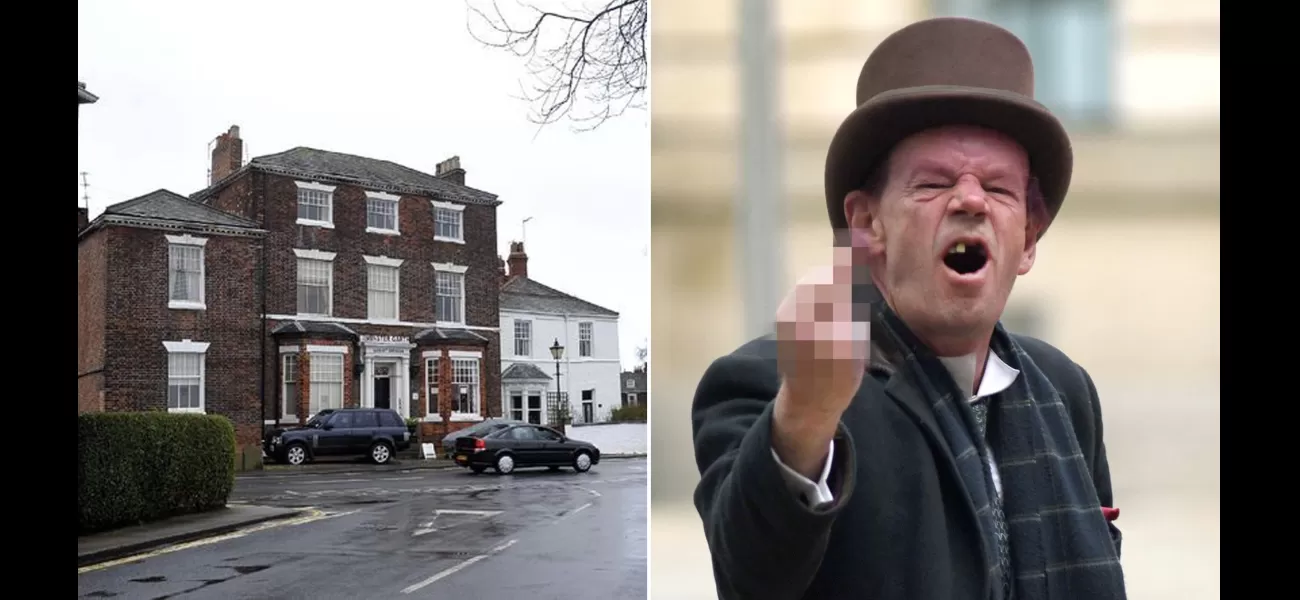 The owner of a hotel, similar to Basil Fawlty from a TV show, was known for cursing at his guests and running a poorly maintained establishment.