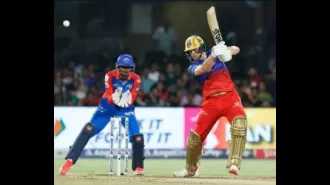 Patidar scores 50 runs to help RCB reach a total of 187/9 against DC.