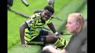 Arteta reassures fans that Saka's injury is not serious after he had to be substituted during the match against Manchester United.