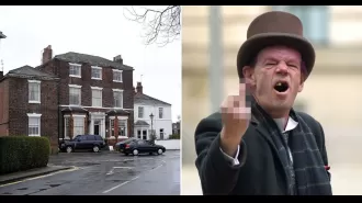 The owner of a hotel, similar to Basil Fawlty from a TV show, was known for cursing at his guests and running a poorly maintained establishment.