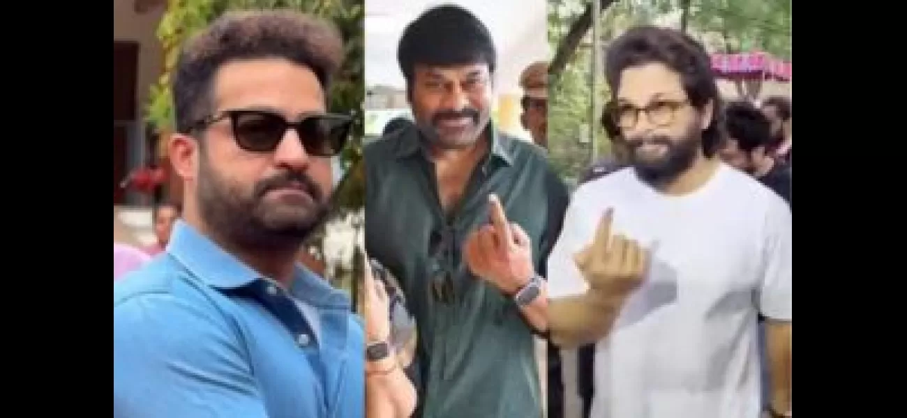 Celebrities Chiranjeevi, Jr NTR, and Naresh were seen casting their votes in Hyderabad.