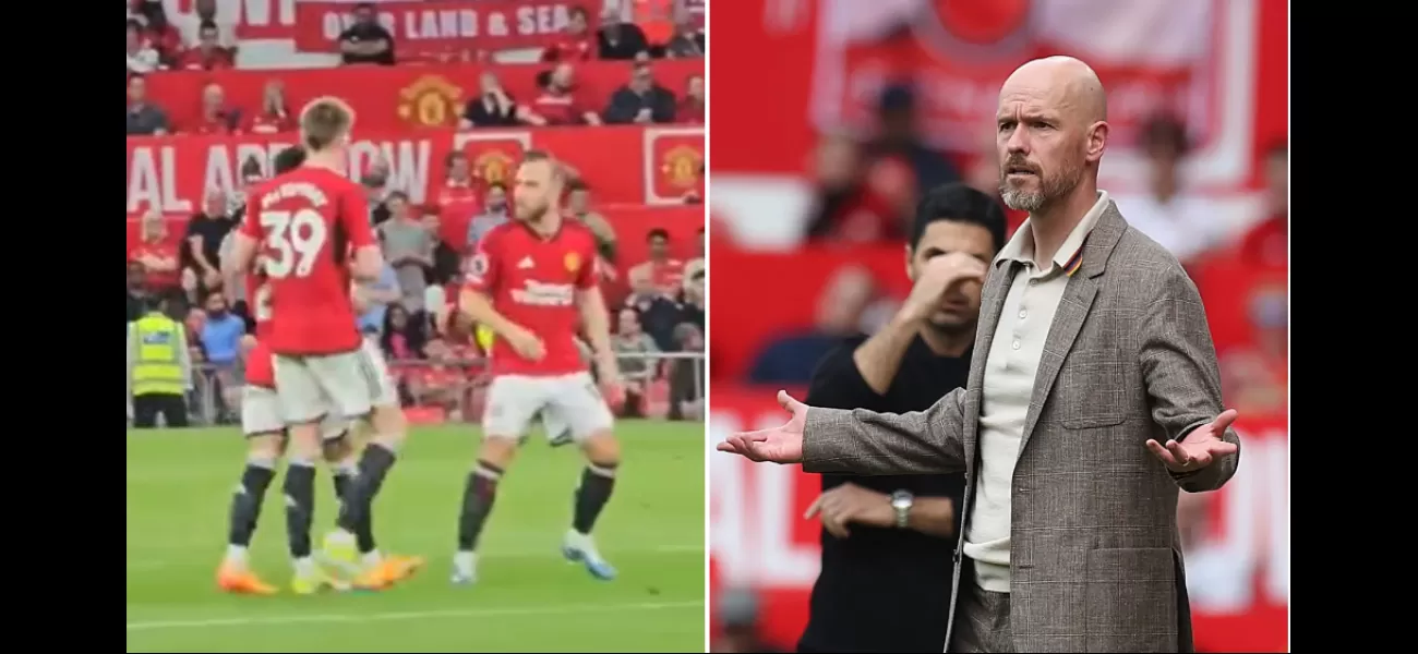 Man Utd player shows frustration towards Erik ten Hag during loss to Arsenal