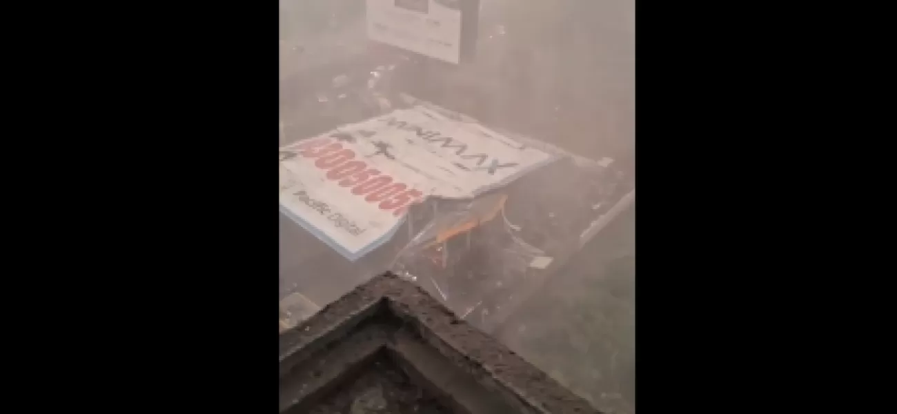Dozens injured and potentially 100 people trapped as a hoarding collapses in Mumbai during heavy rain and strong winds.
